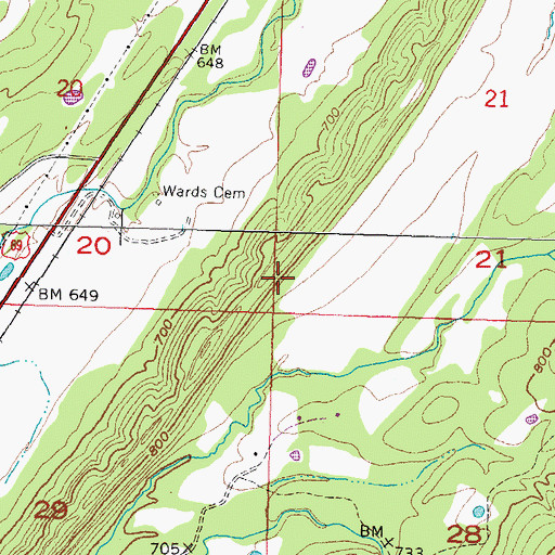 Topographic Map of Oknoname 005001 Reservoir, OK