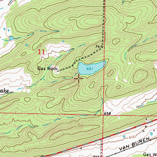 Topographic Map of Oknoname 079001 Dam, OK