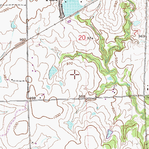 Topographic Map of Yost Reservoir Dam, OK