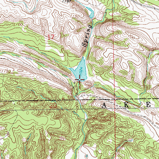 Topographic Map of Zelder Humble Lake Number 2, OK