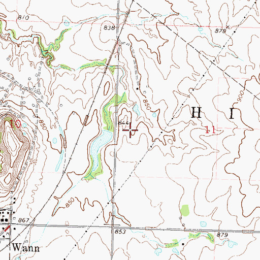 Topographic Map of Floyd Fitzsimmons Dam, OK