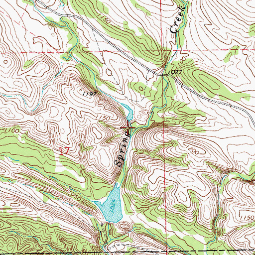 Topographic Map of Banks Humble Lake Number 1 Dam, OK