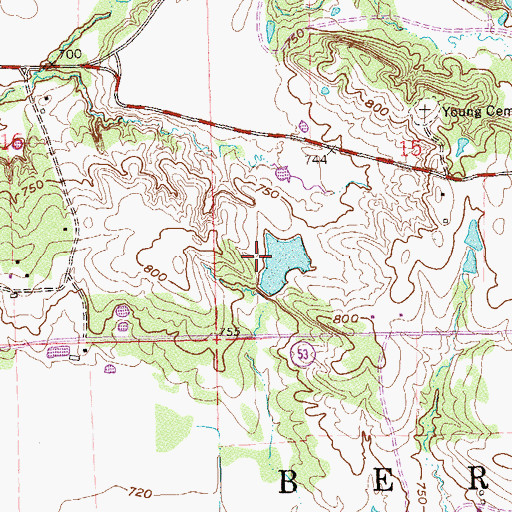 Topographic Map of Goddard Ranch I Dam, OK