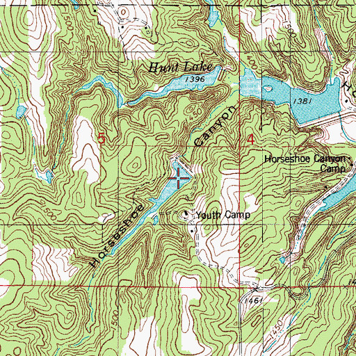 Topographic Map of Oknoname 015006 Dam, OK