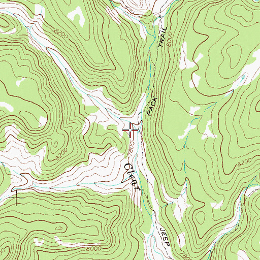 Topographic Map of Baldy Creek, CO