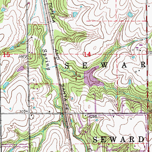 Topographic Map of Cottonwood Creek Site 55 Dam, OK