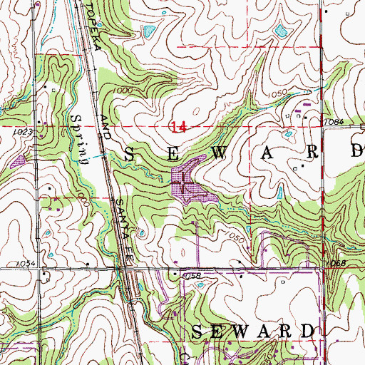 Topographic Map of Cottonwood Creek Site 55 Reservoir, OK
