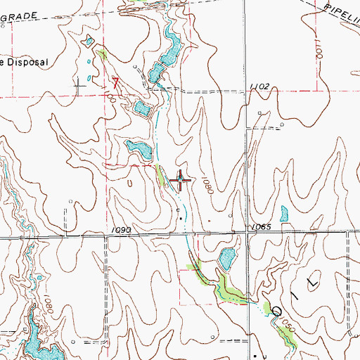 Topographic Map of Cottonwood Creek Site 11 Dam, OK
