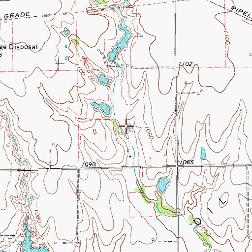 Topographic Map of Cottonwood Creek Site 11 Reservoir, OK