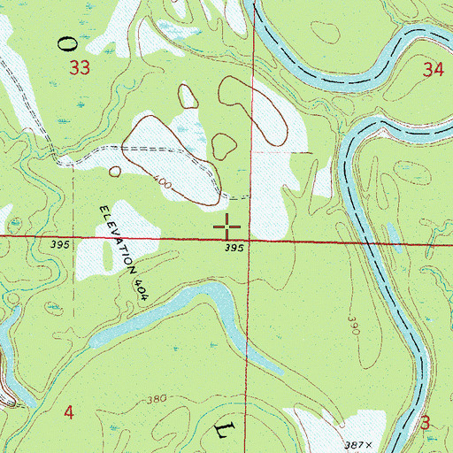 Topographic Map of Hugo Lake, OK