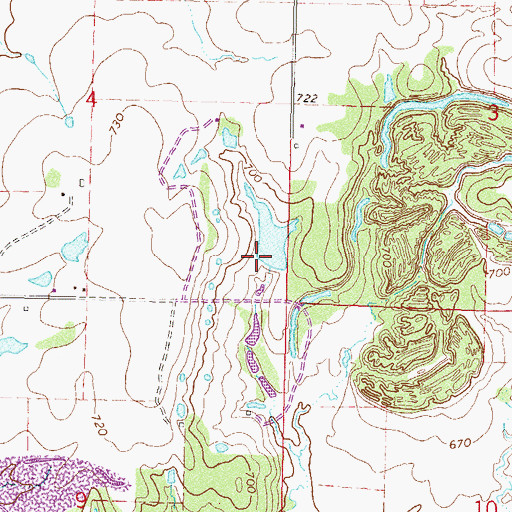 Topographic Map of Oknoname 131014 Reservoir, OK
