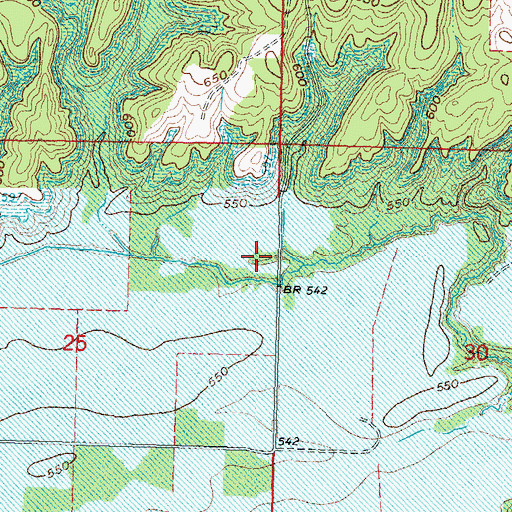 Topographic Map of Oknoname 131007 Dam, OK