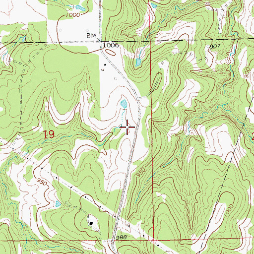 Topographic Map of Little Deep Fork Creek Site 6 Reservoir, OK