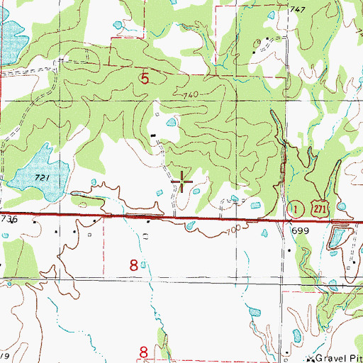 Topographic Map of Dresser Lake, OK