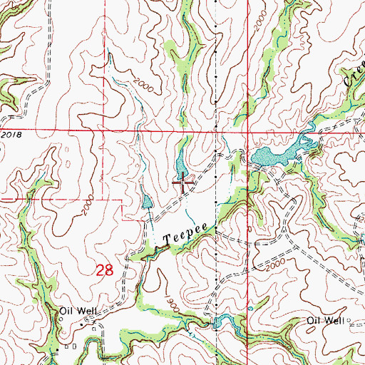 Topographic Map of Oknoname 043002 Dam, OK