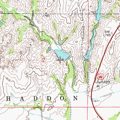 Topographic Map of Taylor Number 10 Dam, OK