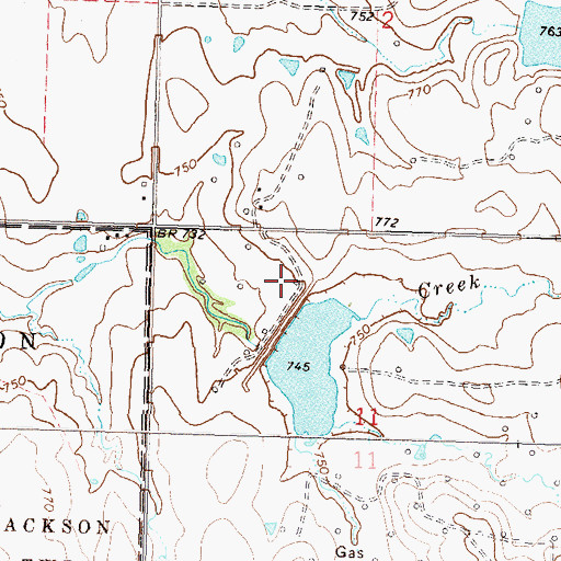 Topographic Map of Turkey Creek Dam, OK