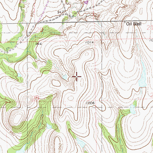 Topographic Map of Oknoname 13904 Dam, OK