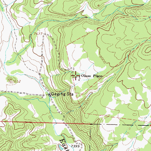Topographic Map of Olson Place, CO