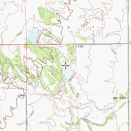 Topographic Map of Edwards Lake Dam, OK