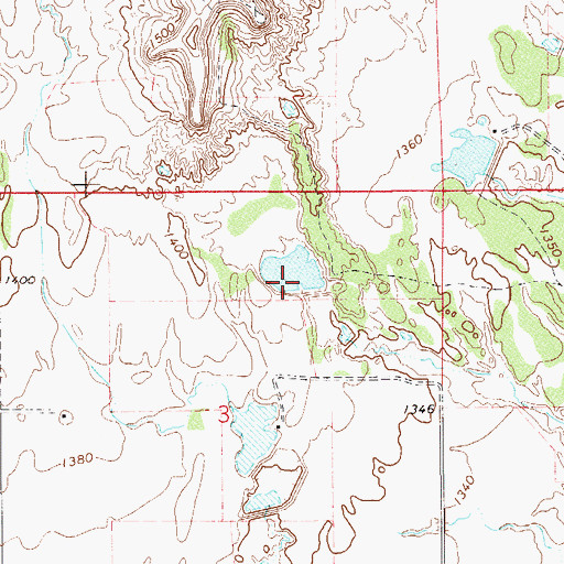 Topographic Map of Oknoname 093014 Dam, OK
