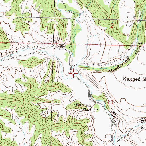 Topographic Map of Henderson Creek, CO