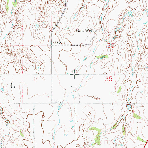 Topographic Map of Oknoname 093013 Reservoir, OK