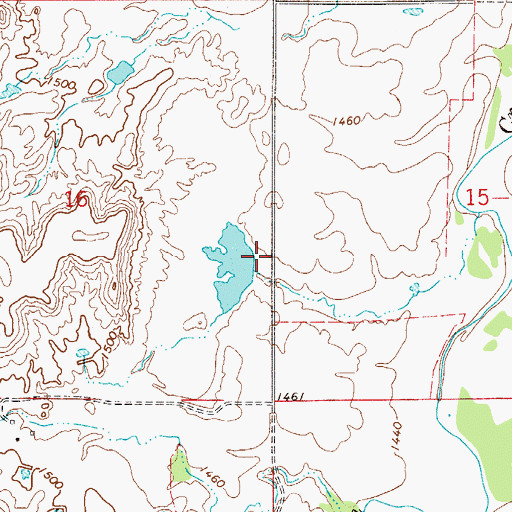 Topographic Map of Oknoname 093003 Dam, OK