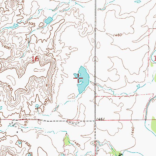 Topographic Map of Oknoname 093003 Reservoir, OK