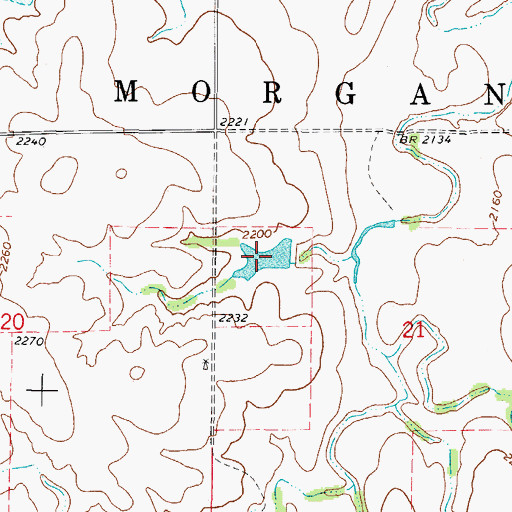 Topographic Map of Doersch Reservoir, OK