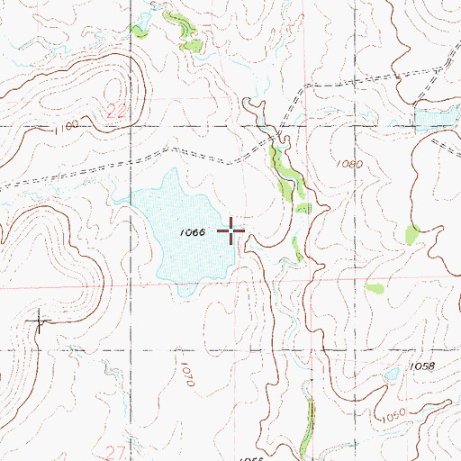 Topographic Map of Oknoname 113153 Dam, OK