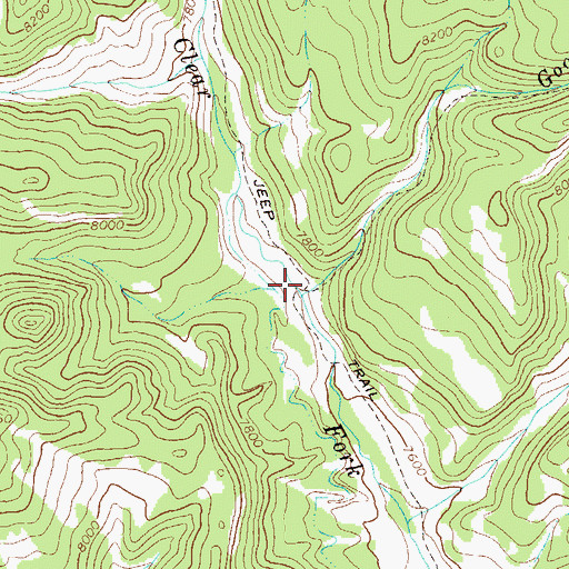 Topographic Map of Gooseberry Creek, CO