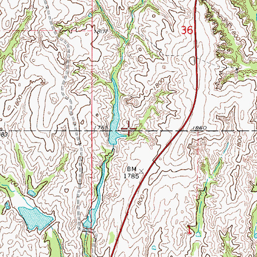 Topographic Map of Taylor Number 4 Reservoir, OK