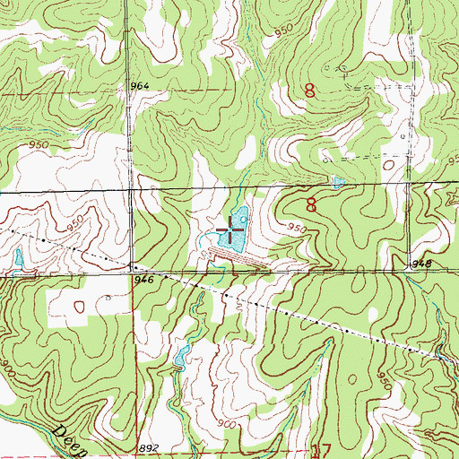 Topographic Map of Little Deep Fork Creek Site 7 Reservoir, OK