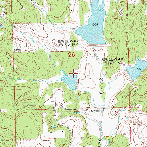 Topographic Map of Little Deep Fork Creek Site 11 Dam, OK