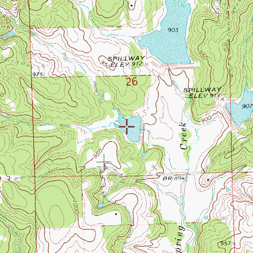 Topographic Map of Little Deep Fork Creek Site 11 Reservoir, OK