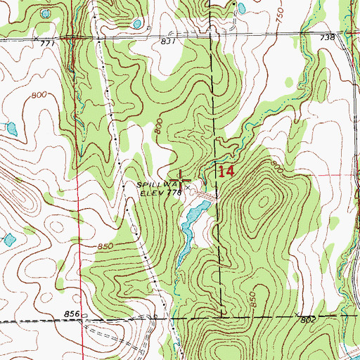Topographic Map of Little Deep Fork Creek Site 41 Dam, OK