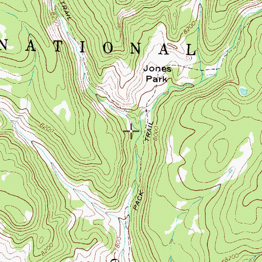 Topographic Map of Jones Creek, CO