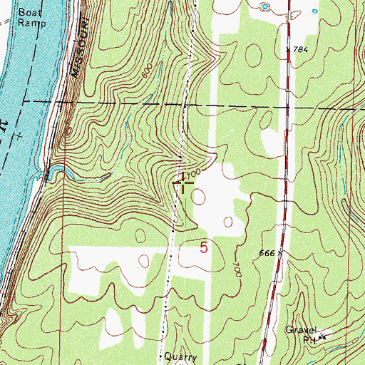 Topographic Map of Little Deep Fork Creek Site 57b Reservoir, OK