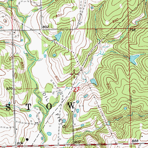 Topographic Map of Little Deep Fork Creek Site 56b Reservoir, OK