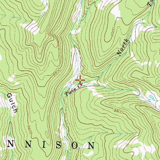 Topographic Map of North Twin Creek, CO