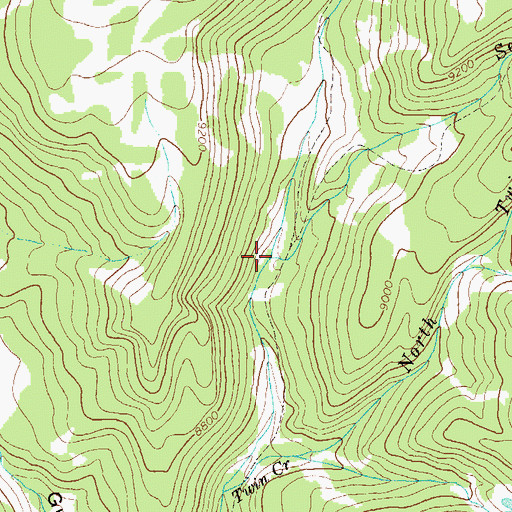 Topographic Map of Second Creek, CO