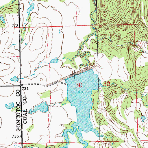 Topographic Map of Upper Clear Boggy Creek Site 9 Dam, OK