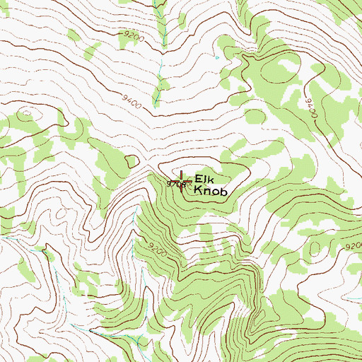 Topographic Map of Elk Knob, CO