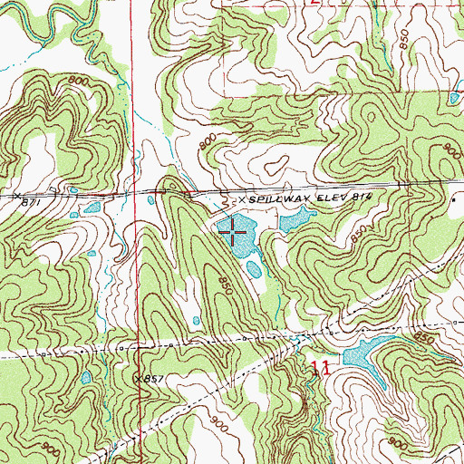 Topographic Map of Little Deep Fork Creek Site 31 Reservoir, OK
