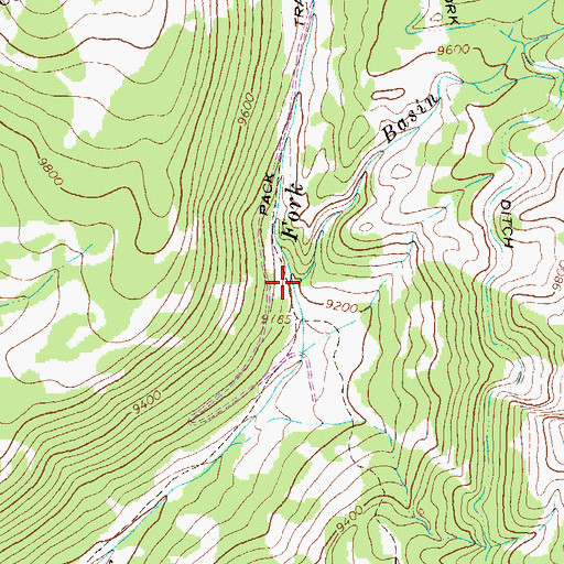 Topographic Map of Basin Creek, CO