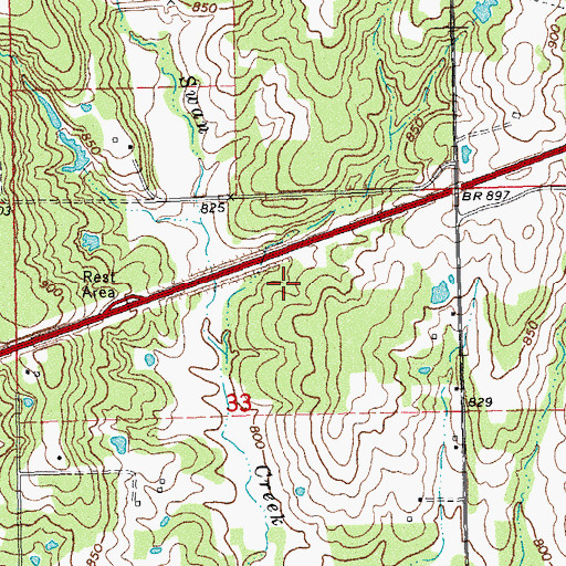 Topographic Map of Little Deep Fork Creek Site 26 Dam, OK
