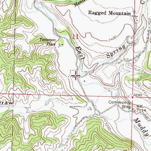 Topographic Map of Spring Creek, CO