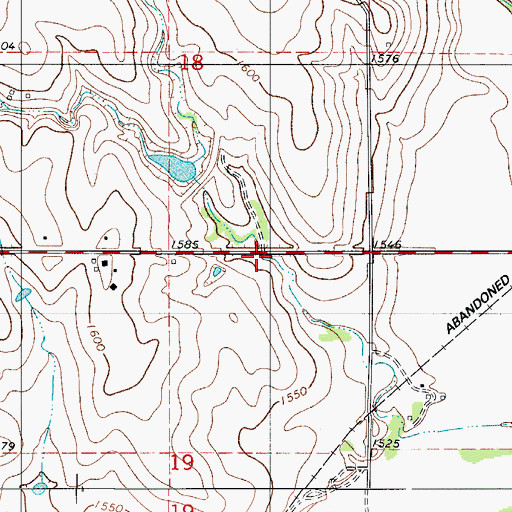 Topographic Map of Barnitz Creek Site L73 Reservoir, OK