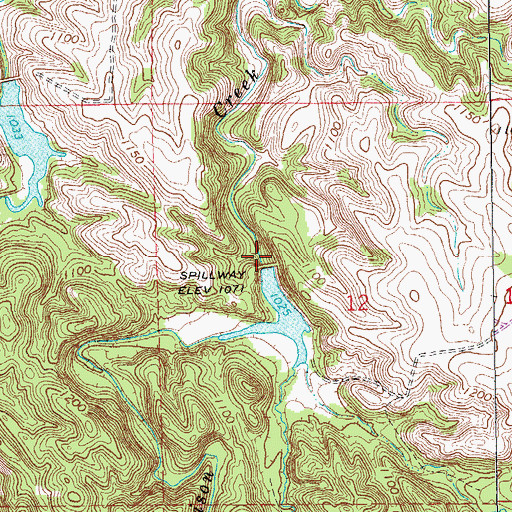 Topographic Map of Wildhorse Creek Site 4 Dam, OK